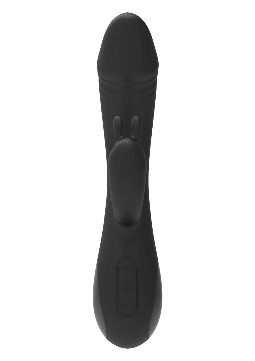 Vibrator Rabbit cu 5 Moduri Electrostimulare, 10 Moduri Vibratii, Silicon, USB, Negru, 20 cm, #3, Erotic24.ro