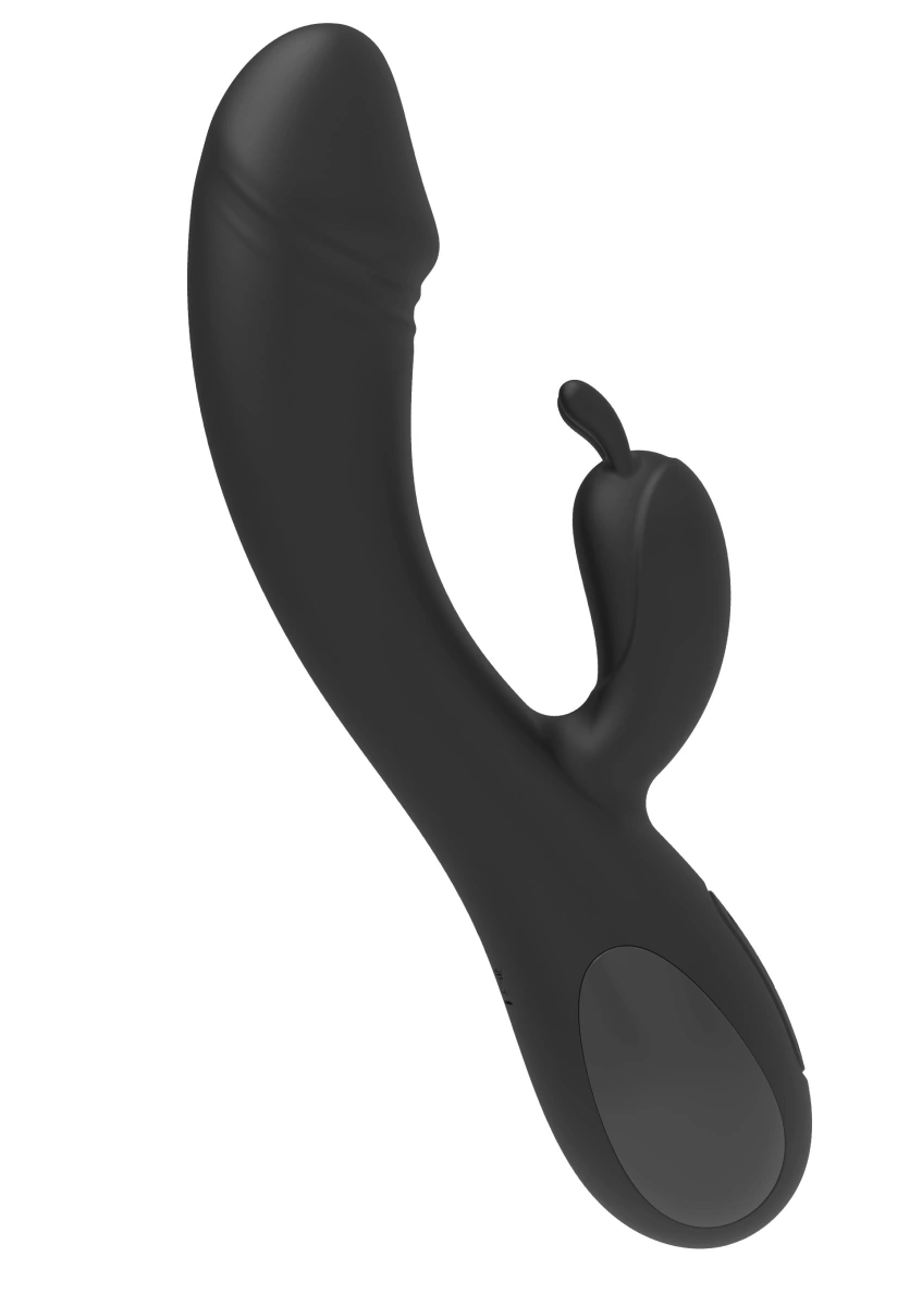 Vibrator Rabbit cu 5 Moduri Electrostimulare, 10 Moduri Vibratii, Silicon, USB, Negru, 20 cm, #2, Erotic24.ro
