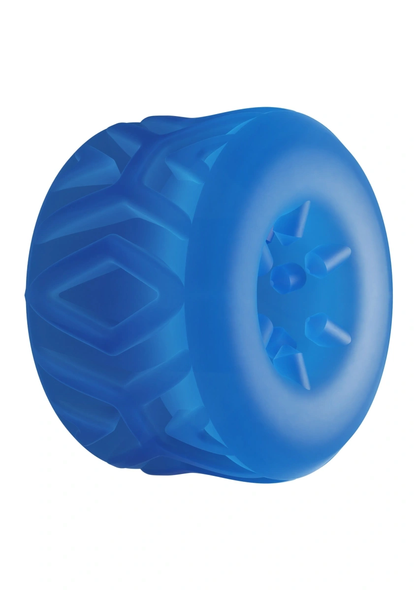 Stimulator Barbati Hero Grid 4 in 1, TPE Moale si Elastic, Albastru, Nr. 5, Erotic24.ro