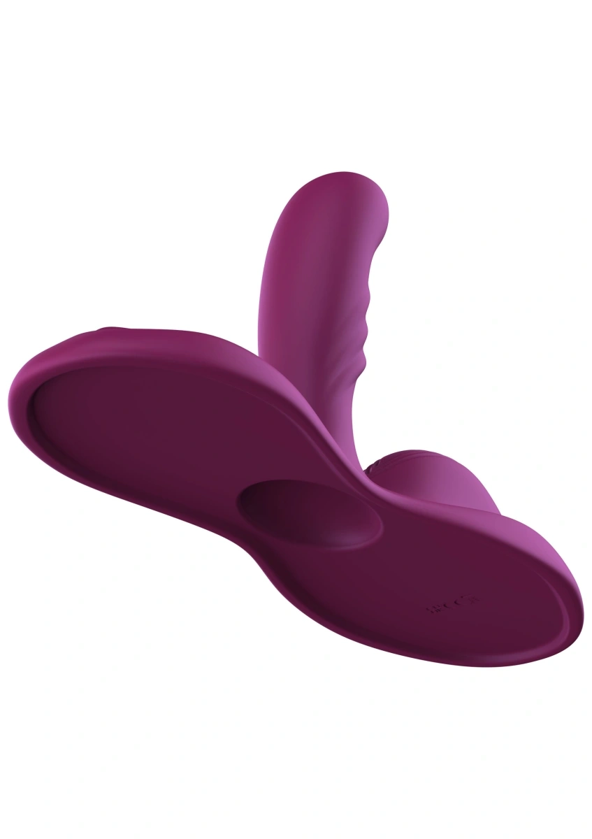 Stimulator Triple Motor Vibrating Grinder, Remote Control, 9 Moduri Vibratii, Silicon Lichid, USB, Mov, 26 cm, #3, Erotic24.ro