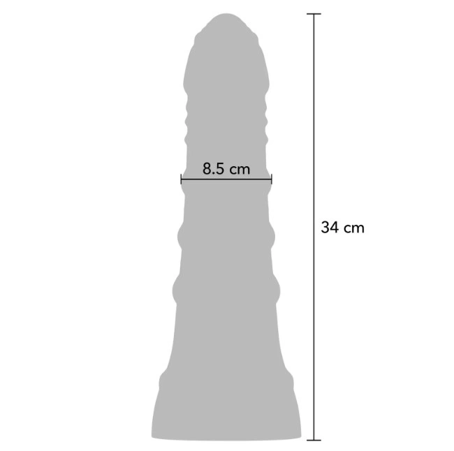 Dildo Inferno Big Boys Dong PVC, Negru, 34 cm, Nr. 5, Erotic24.ro