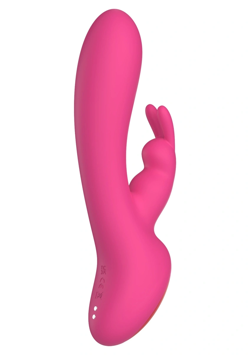 Vibrator Rabbit Rebel, 10 Moduri Vibratii, Silicon, USB Magnetic, Roz, 20 cm, #3, Erotic24.ro