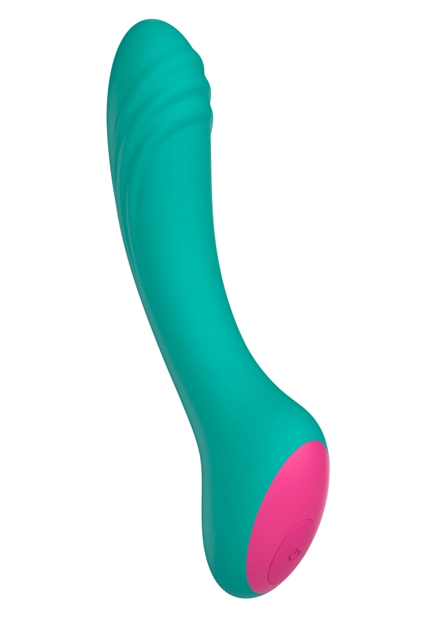 Vibrator Savage Punctul G, 10 Moduri Vibratii, Silicon, USB Magnetic, Verde, 20 cm, #2, Erotic24.ro