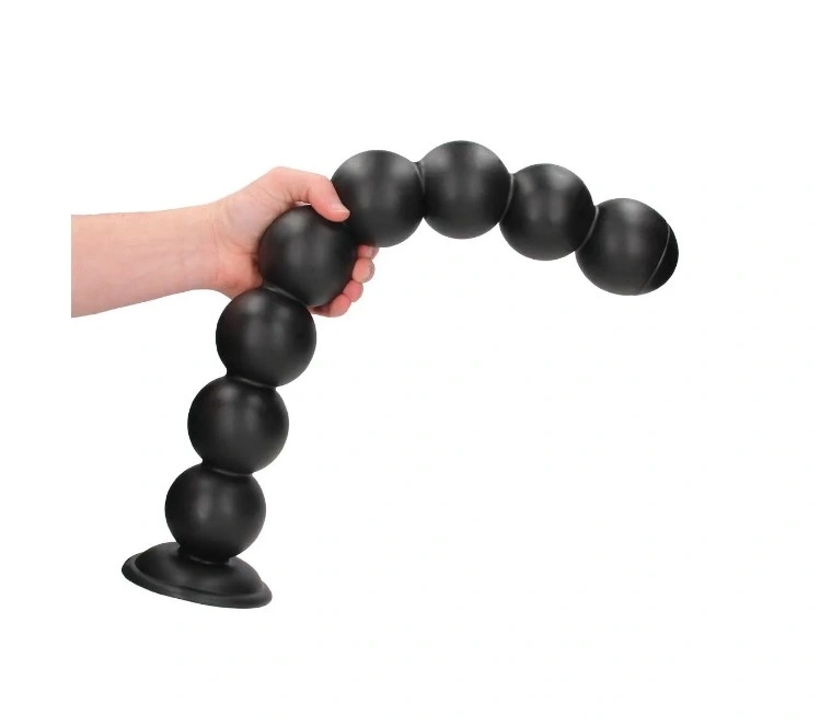 Bile Anale Balls of Lust cu Ventuza, PVC, Negru, 55 cm, #2, Erotic24.ro