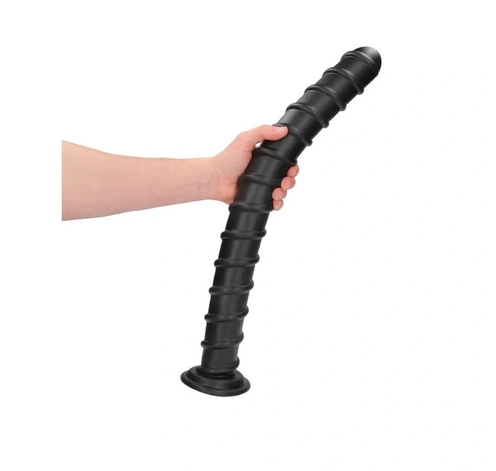 Dildo Anal Pole of Power cu Ventuza, PVC, Negru, 58.5 cm, #2, Erotic24.ro