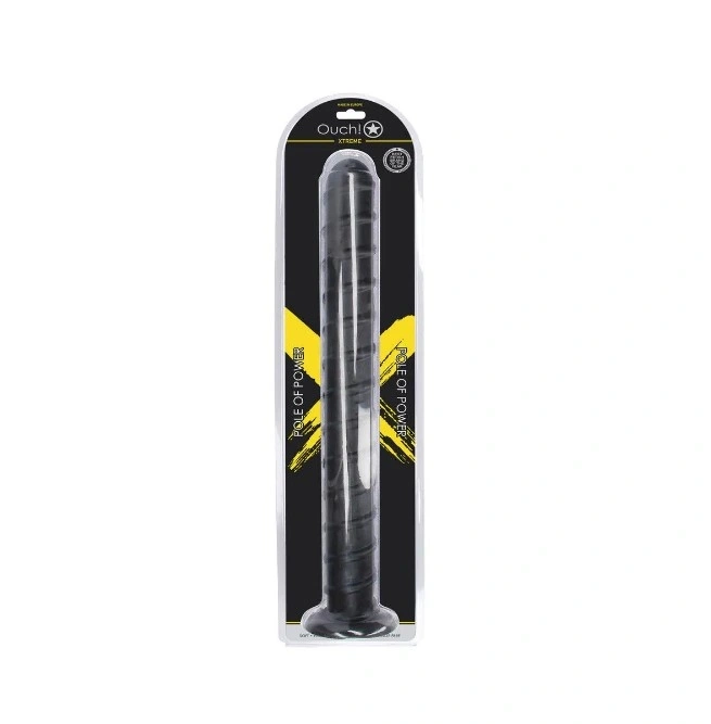 Dildo Anal Pole of Power cu Ventuza, PVC, Negru, 58.5 cm, #6, Erotic24.ro