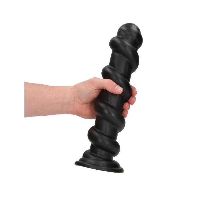 Dop Anal Hole Driller cu Ventuza, PVC, Negru, 32 cm, #2, Erotic24.ro