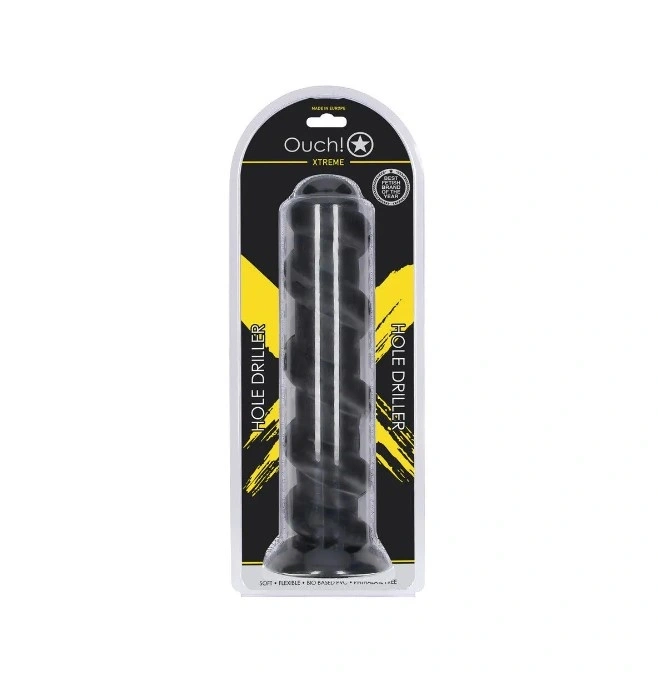 Dop Anal Hole Driller cu Ventuza, PVC, Negru, 32 cm, #6, Erotic24.ro