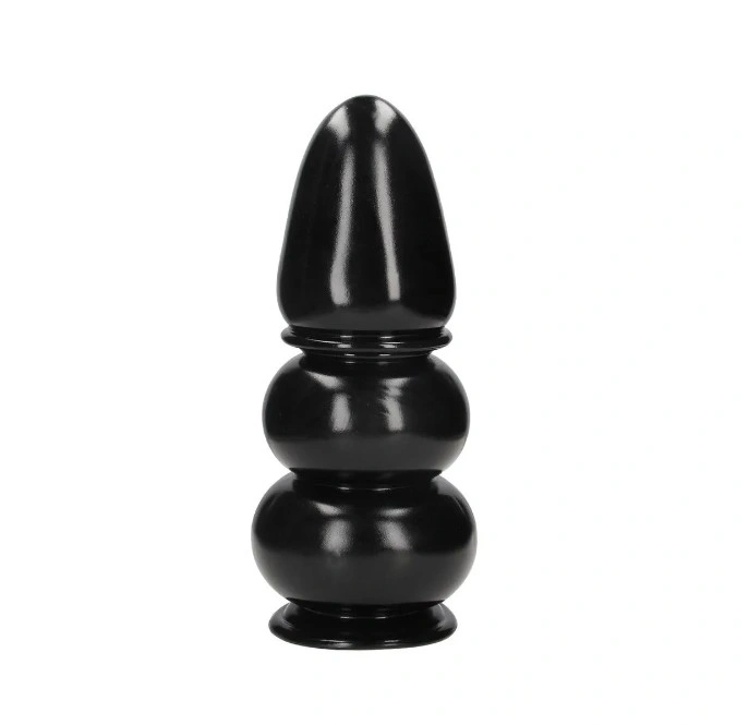Dop Anal Ultra Collosus cu Ventuza, PVC, Negru, 35.5 cm, #1, Erotic24.ro
