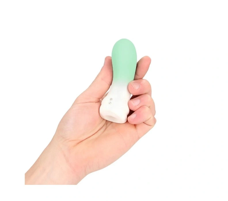 Vibrator Smooth Finger, 10 Moduri Vibratii, Silicon, USB Magnetic, Verde, 10.5 cm, Nr. 6, Erotic24.ro