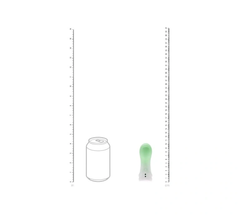 Vibrator Smooth Finger, 10 Moduri Vibratii, Silicon, USB Magnetic, Verde, 10.5 cm, Nr. 5, Erotic24.ro