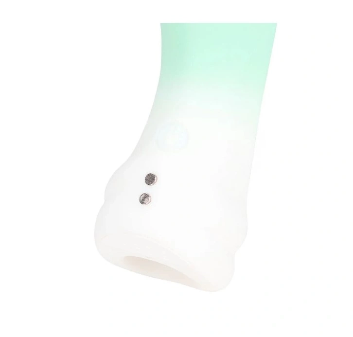 Vibrator Smooth Finger, 10 Moduri Vibratii, Silicon, USB Magnetic, Verde, 10.5 cm, Nr. 3, Erotic24.ro