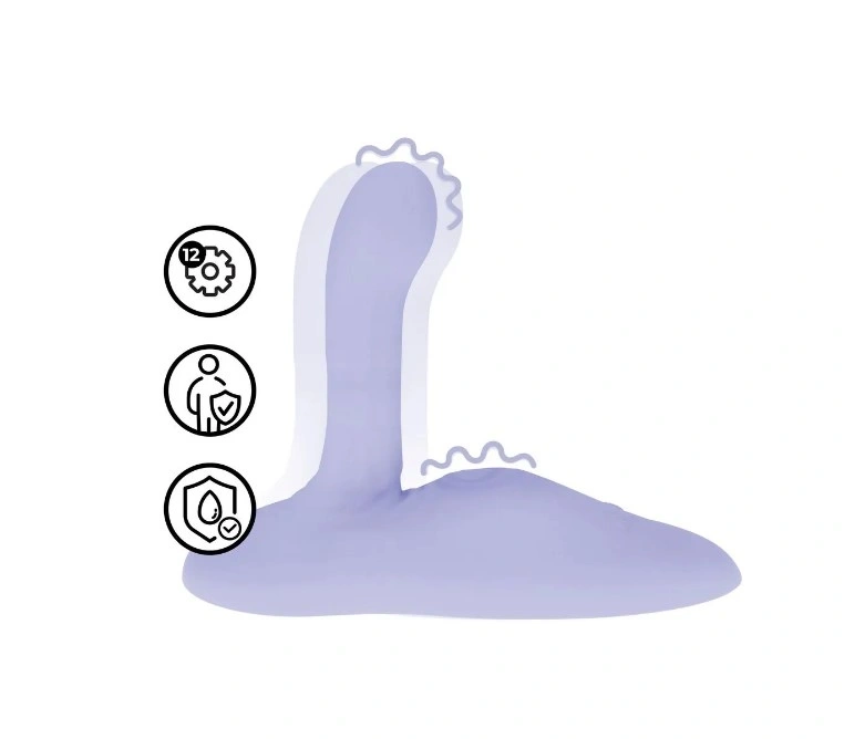 Stimulator Vibrating Pulse & Thrust Seat, Silicon, USB, Mov, 22.5 cm, Nr. 1, Erotic24.ro