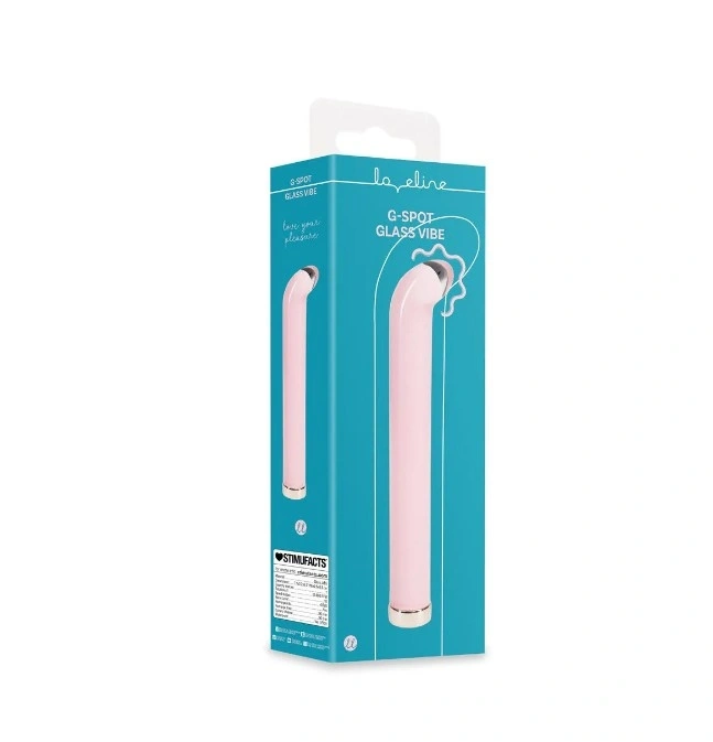 Vibrator G-spot Glass, 10 Moduri Vibratii, Sticla, USB Magnetic, Roz, 18 cm, Nr. 5, Erotic24.ro