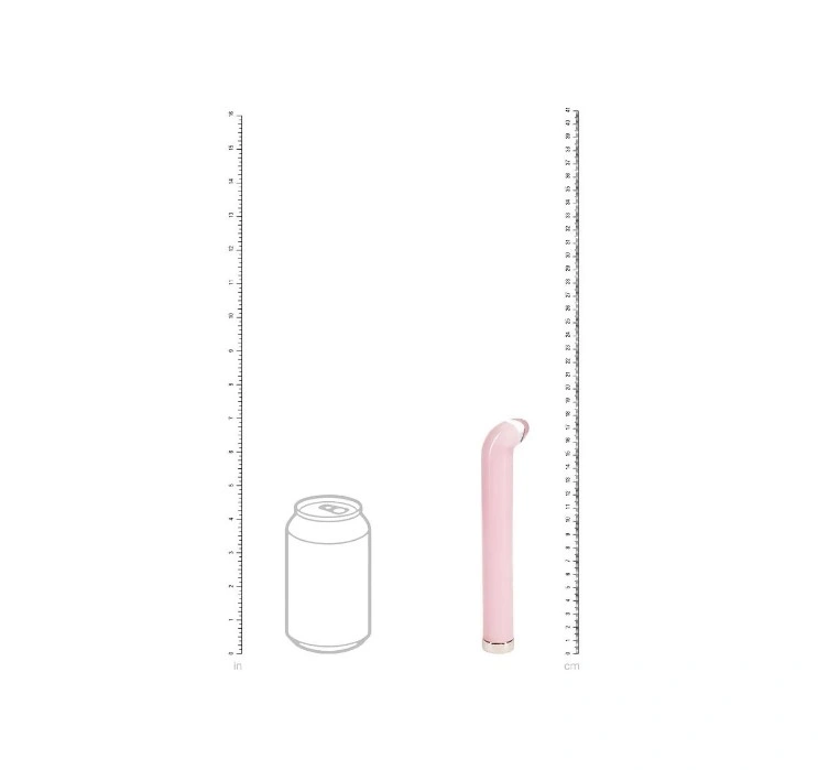 Vibrator G-spot Glass, 10 Moduri Vibratii, Sticla, USB Magnetic, Roz, 18 cm, Nr. 4, Erotic24.ro