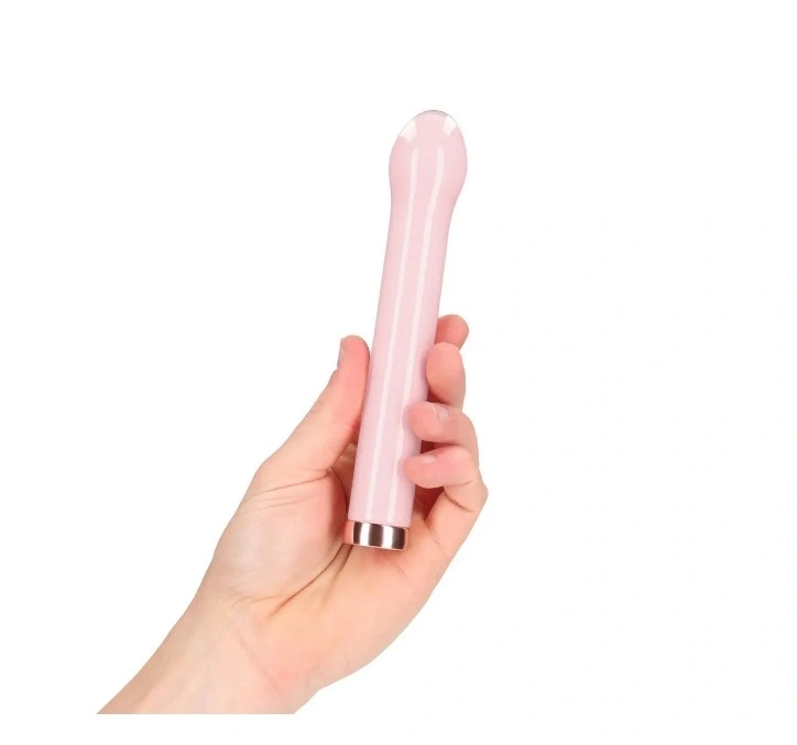Vibrator Bulb Shaped Glass, 10 Moduri Vibratii, Sticla, USB Magnetic, Roz, 18 cm, #2, Erotic24.ro