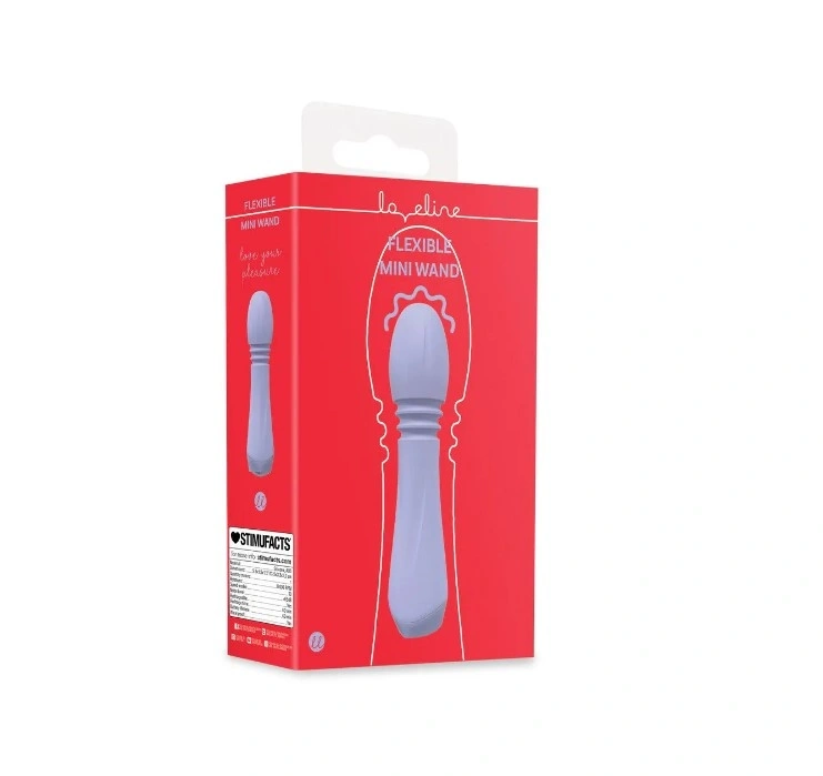 Vibrator Flexible Mini Wand, 10 Moduri Vibratii, Silicon, USB, Mov, 13.5 cm, Nr. 6, Erotic24.ro
