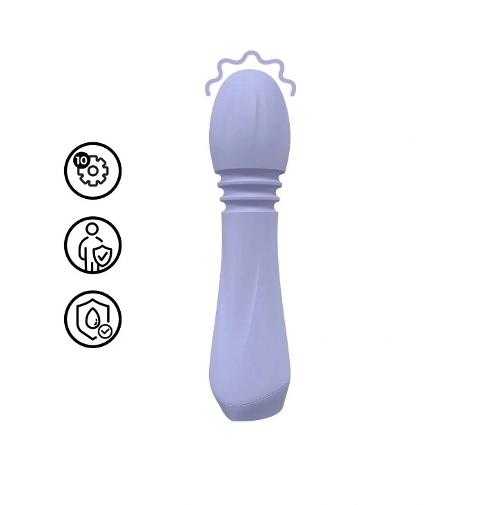 Vibrator Flexible Mini Wand, 10 Moduri Vibratii, Silicon, USB, Mov, 13.5 cm, Nr. 1, Erotic24.ro