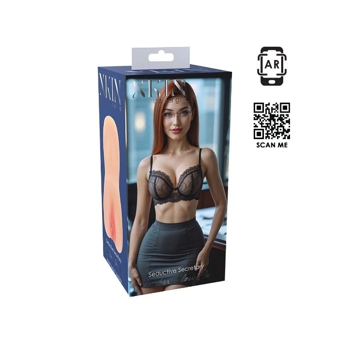 Masturbator Seductive Secretary Amber Blowfile, TPE, Natural, 13.5 cm, #4, Erotic24.ro