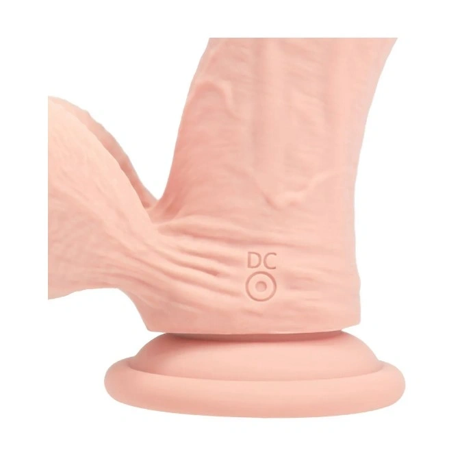 Vibrator Realist 10 Moduri Vibratii, Silicon Lichid Dubla Densitate, USB, Natural, 15.2 cm, #6, Erotic24.ro