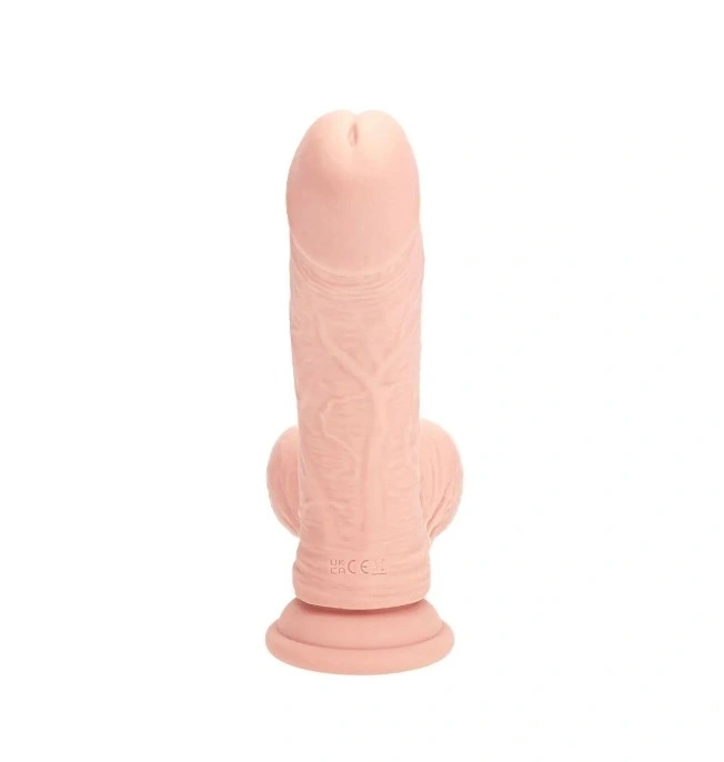 Vibrator Realist 10 Moduri Vibratii, Silicon Lichid Dubla Densitate, USB, Natural, 15.2 cm, #2, Erotic24.ro