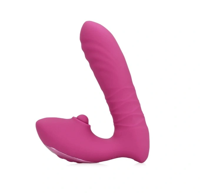 Vibrator Thrusting&Tapping, 10 Moduri Stimulatoare, Silicon, USB, Roz, 15.6 cm, #6, Erotic24.ro