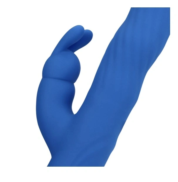 Vibrator Wiggle Rabbit 13 Moduri Stimulatoare, Silicon, USB, Albastru, 24.4 cm, Nr. 5, Erotic24.ro