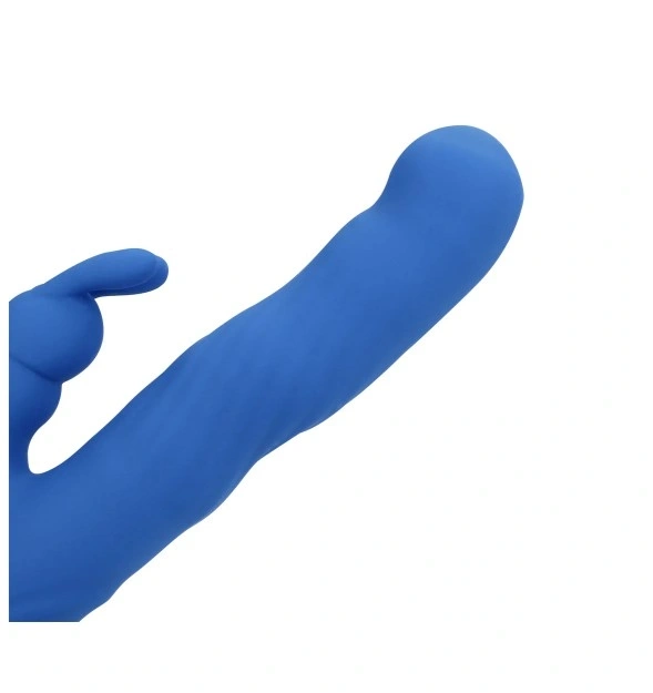 Vibrator Wiggle Rabbit 13 Moduri Stimulatoare, Silicon, USB, Albastru, 24.4 cm, Nr. 4, Erotic24.ro