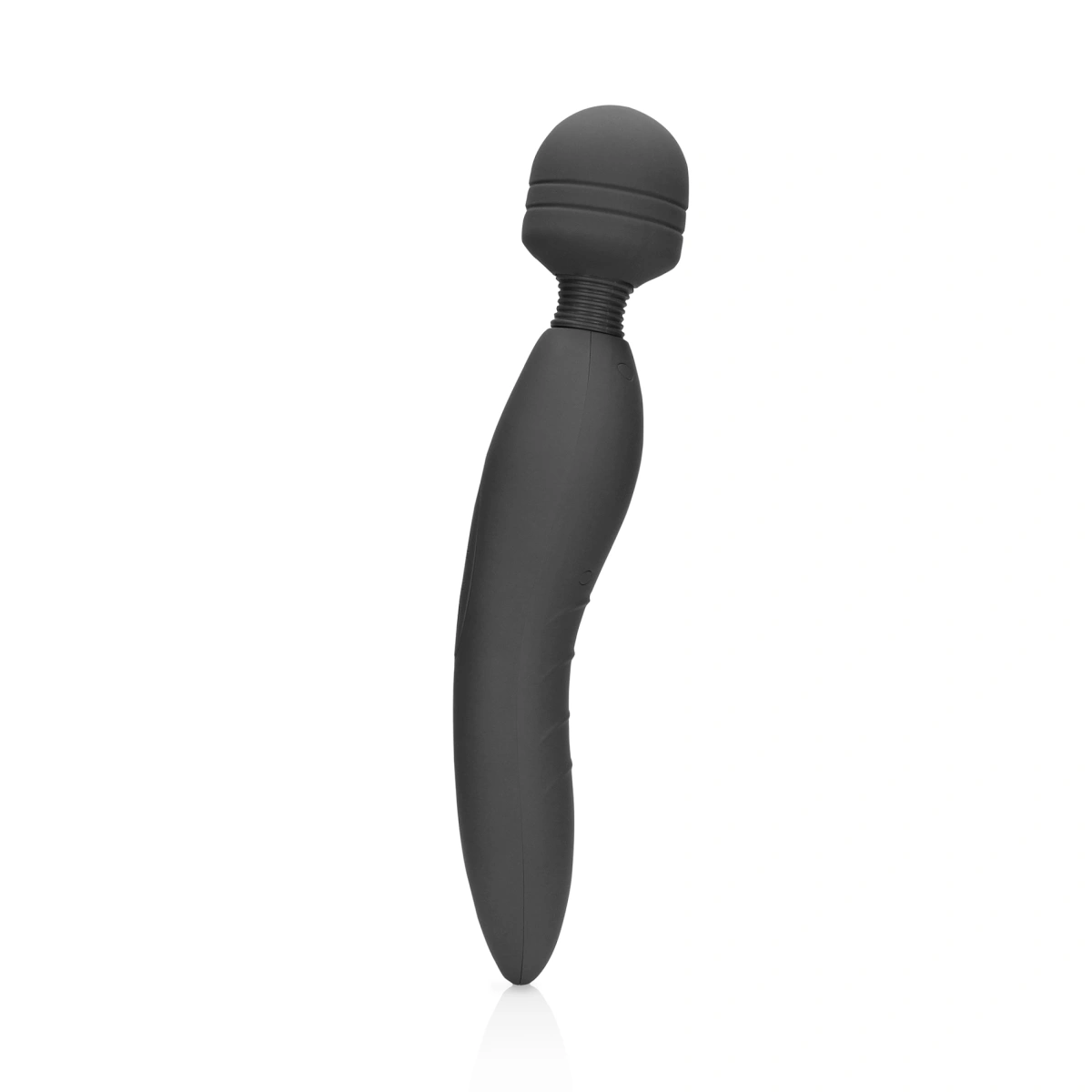 Vibrator Masaj Powerful Wand, 20 Moduri Vibratii, Silicon, USB, Gri, 30.5 cm, Nr. 2, Erotic24.ro