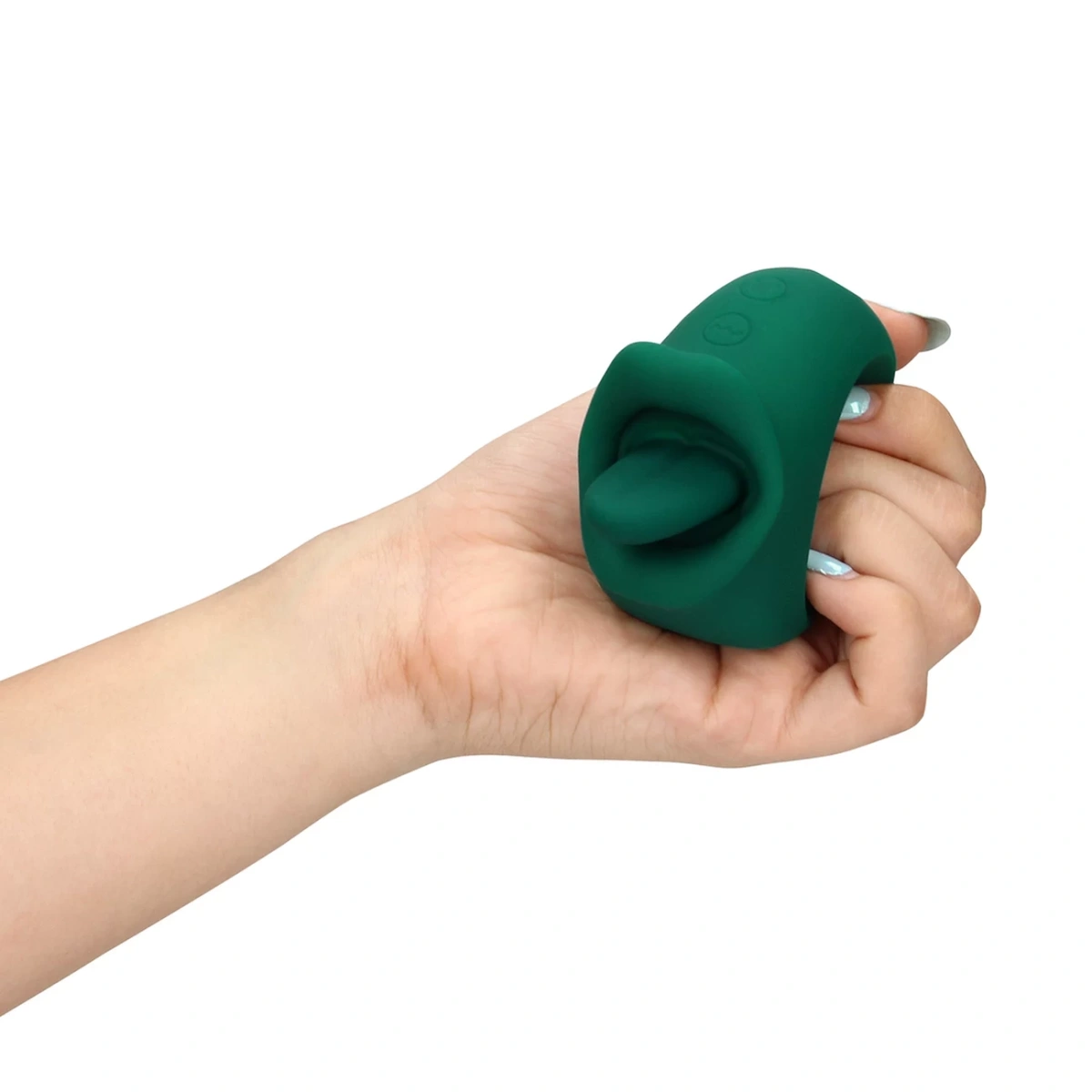 Stimulator Clitoris Licking&Vibrating, 20 Moduri Stimulatoare, Silicon, USB, Verde, 8.5 cm, #5, Erotic24.ro