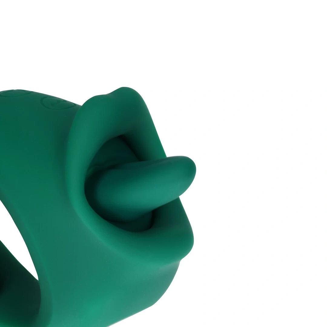 Stimulator Clitoris Licking&Vibrating, 20 Moduri Stimulatoare, Silicon, USB, Verde, 8.5 cm, #4, Erotic24.ro
