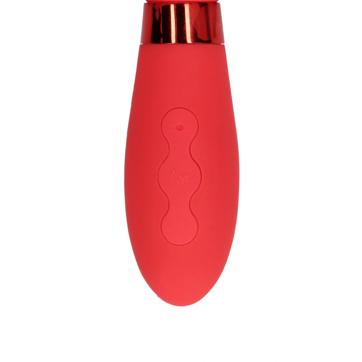 Vibrator Silicone Smooth Vibrator, 10 Moduri Vibratii, Silicon, USB, Rosu, 20.5 cm, #3, Erotic24.ro
