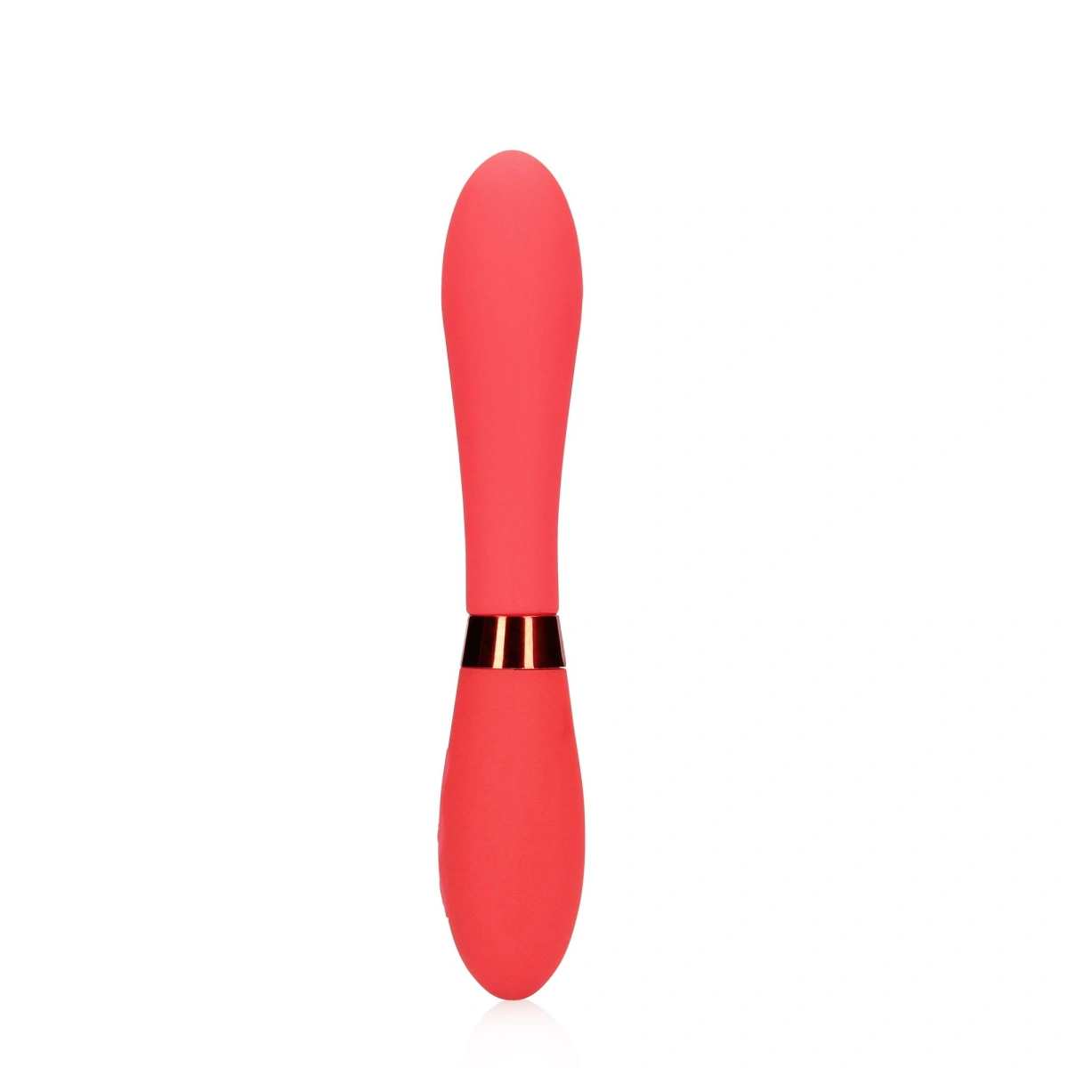 Vibrator Silicone Smooth Vibrator, 10 Moduri Vibratii, Silicon, USB, Rosu, 20.5 cm