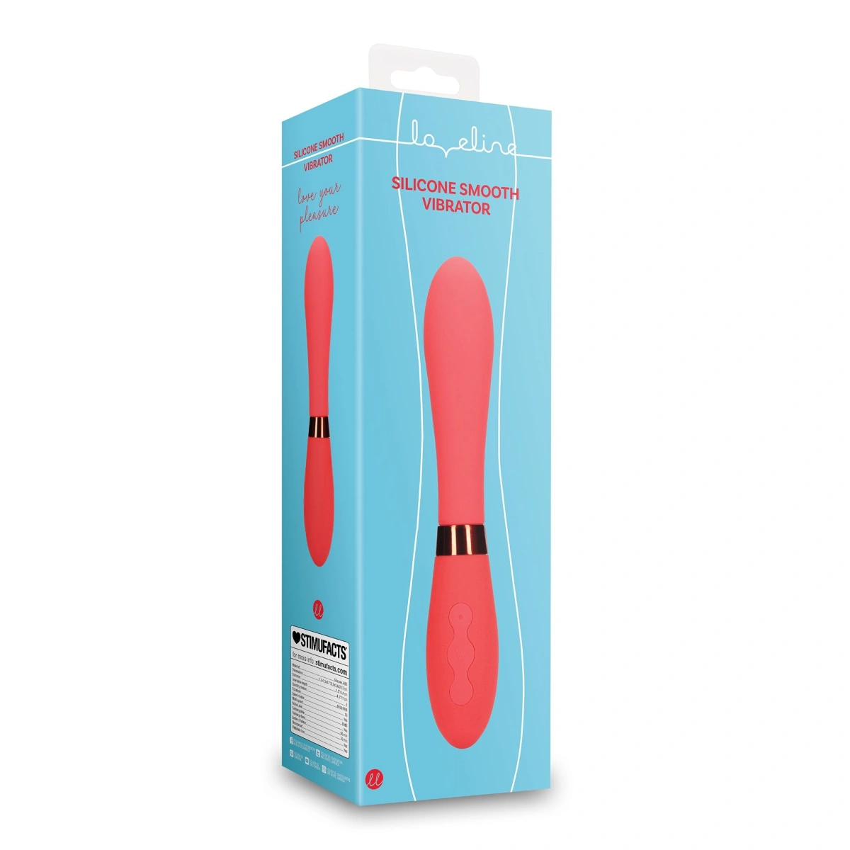 Vibrator Silicone Smooth Vibrator, 10 Moduri Vibratii, Silicon, USB, Rosu, 20.5 cm, #7, Erotic24.ro