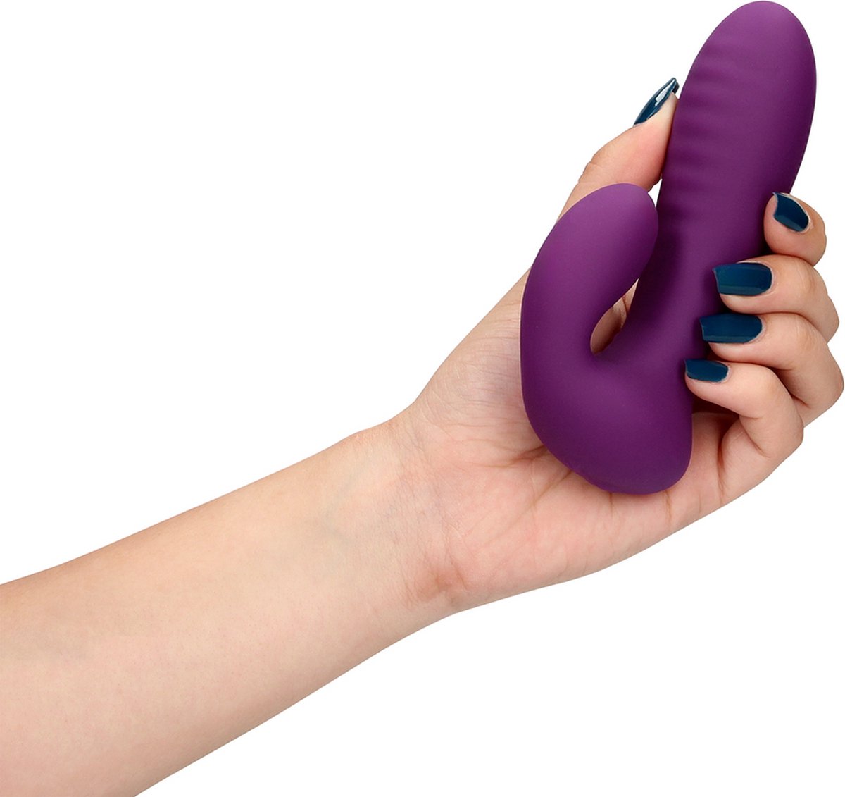 Vibrator Punctul G Ultra Soft Loveline, 10 Moduri Vibratii, Silicon, USB, Violet, 13.3 cm, Nr. 5, Erotic24.ro