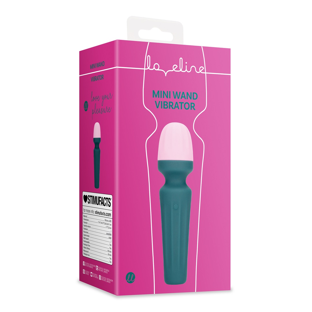 Vibrator Masaj Mini Wand Ancient Sea, 7 Moduri Vibratii, Silicon, USB, Verde, 11 cm, Nr. 6, Erotic24.ro