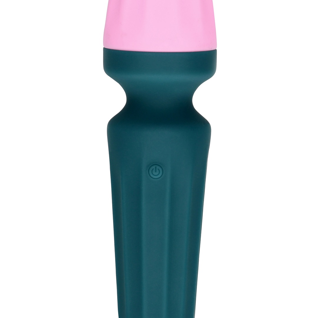 Vibrator Masaj Mini Wand Ancient Sea, 7 Moduri Vibratii, Silicon, USB, Verde, 11 cm, Nr. 2, Erotic24.ro