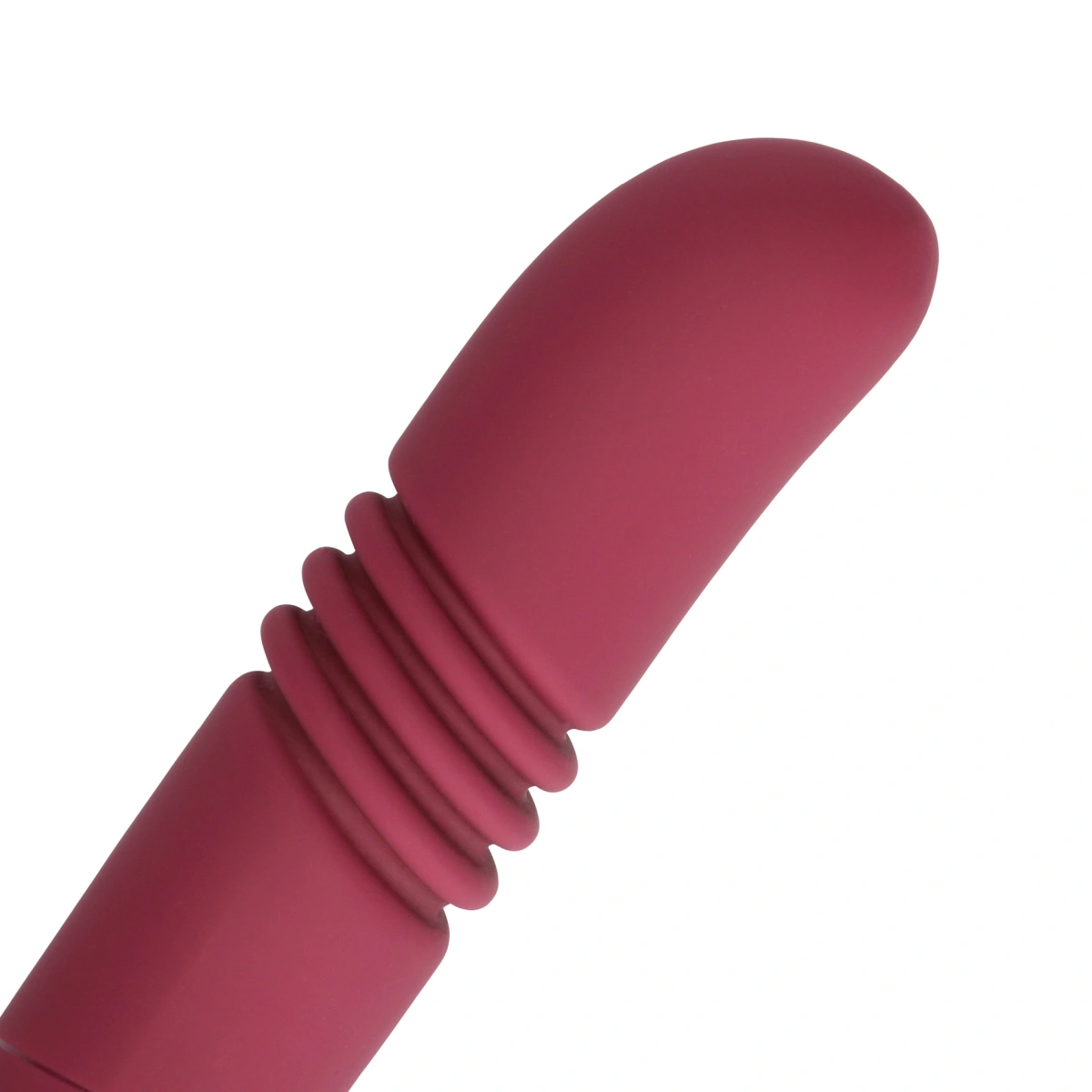 Vibrator Dublu Loveline Thrusting&Vibrating, 30 Moduri Vibratii, Silicon, USB, Rosu, 33 cm, #4, Erotic24.ro