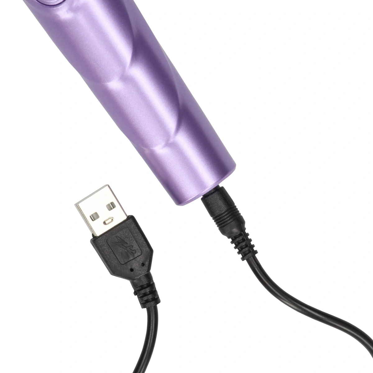 Vibrator Masaj Loveline, 6 Moduri Vibratii, Silicon, USB, Mov Deschis, 25.8 cm, #5, Erotic24.ro