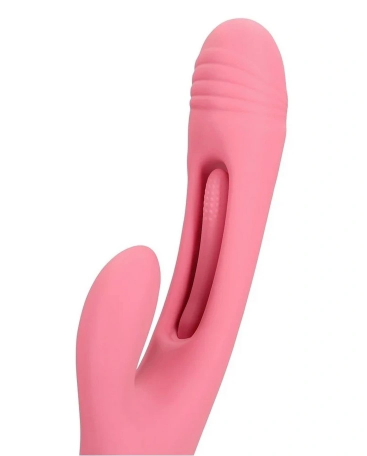 Vibrator Iepuras Flapping G-Spot Rabbit, 21 Moduri Stimulatoare, Silicon, USB, Roz, 24.8 cm, Nr. 3, Erotic24.ro