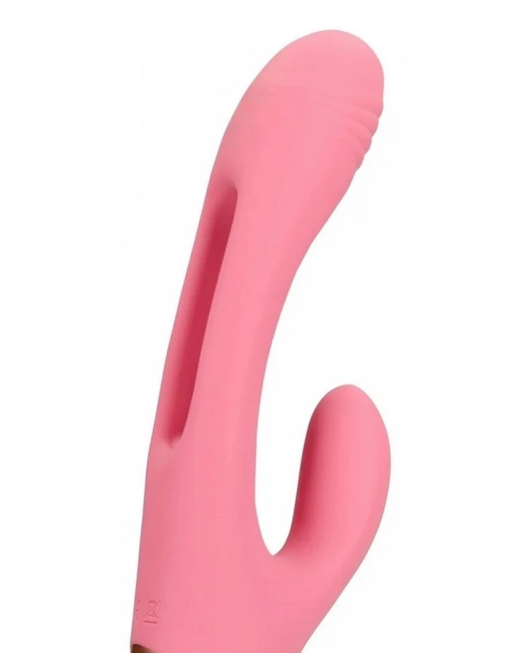 Vibrator Iepuras Flapping G-Spot Rabbit, 21 Moduri Stimulatoare, Silicon, USB, Roz, 24.8 cm, Nr. 4, Erotic24.ro