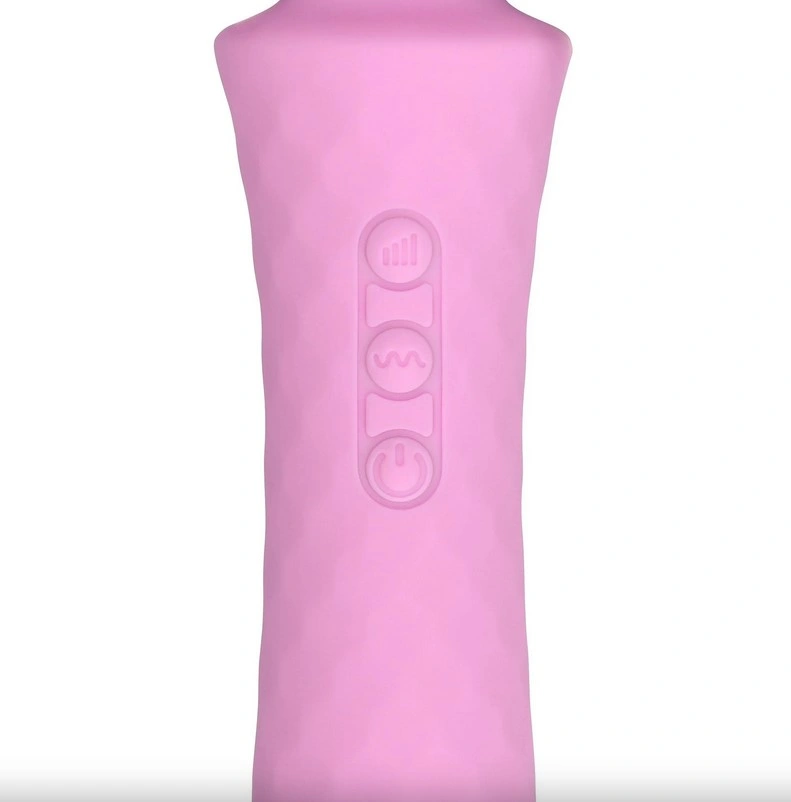 Vibrator Masaj Small Wand Vibrator, 20 Moduri Vibratii, 8 Intensitati, Silicon, USB, Roz, 20.7 cm, #3, Erotic24.ro
