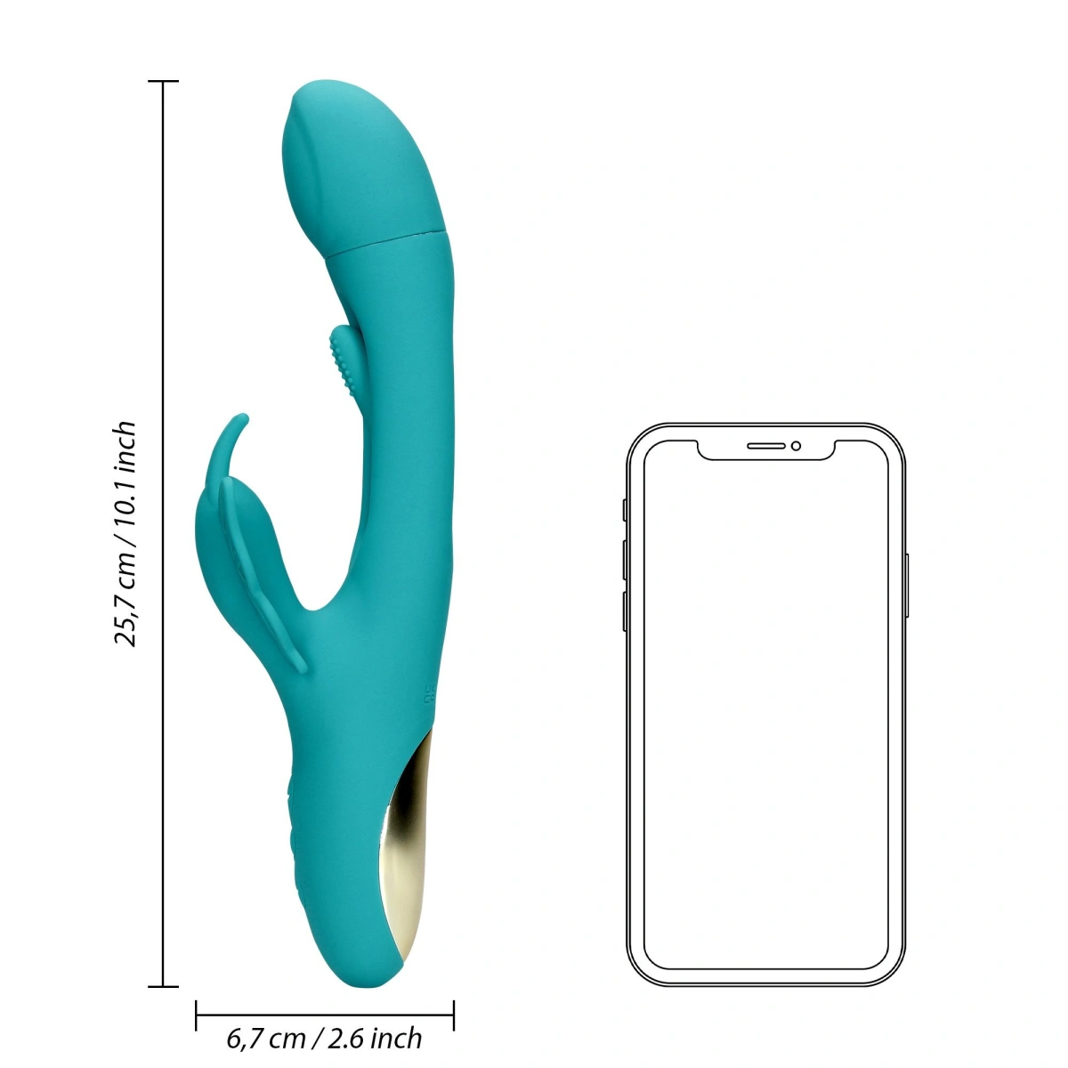 Vibrator Flapping G-Spot Butterfly, 21 Moduri Stimulatoare, Silicon, USB, Albastru, 25.7 cm, Nr. 9, Erotic24.ro