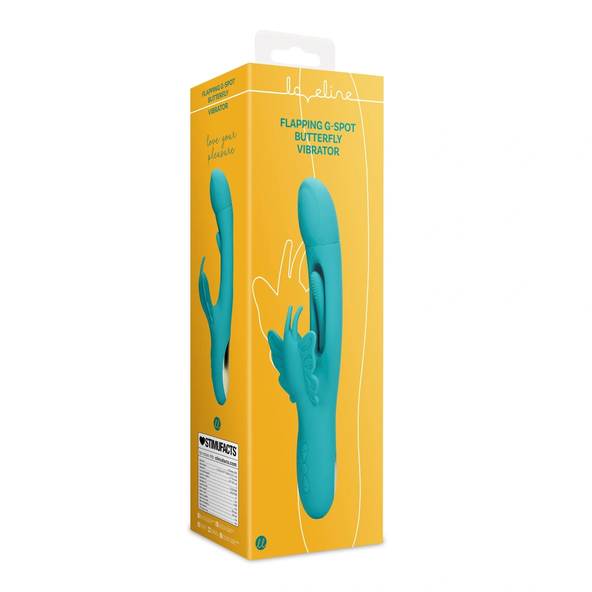 Vibrator Flapping G-Spot Butterfly, 21 Moduri Stimulatoare, Silicon, USB, Albastru, 25.7 cm, Nr. 10, Erotic24.ro