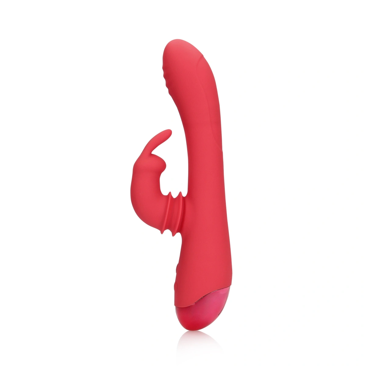 Vibrator Iepuras Swinging Rabbit, 20 Moduri Vibratii, Silicon, USB, Rosu, 22.5 cm, Nr. 2, Erotic24.ro