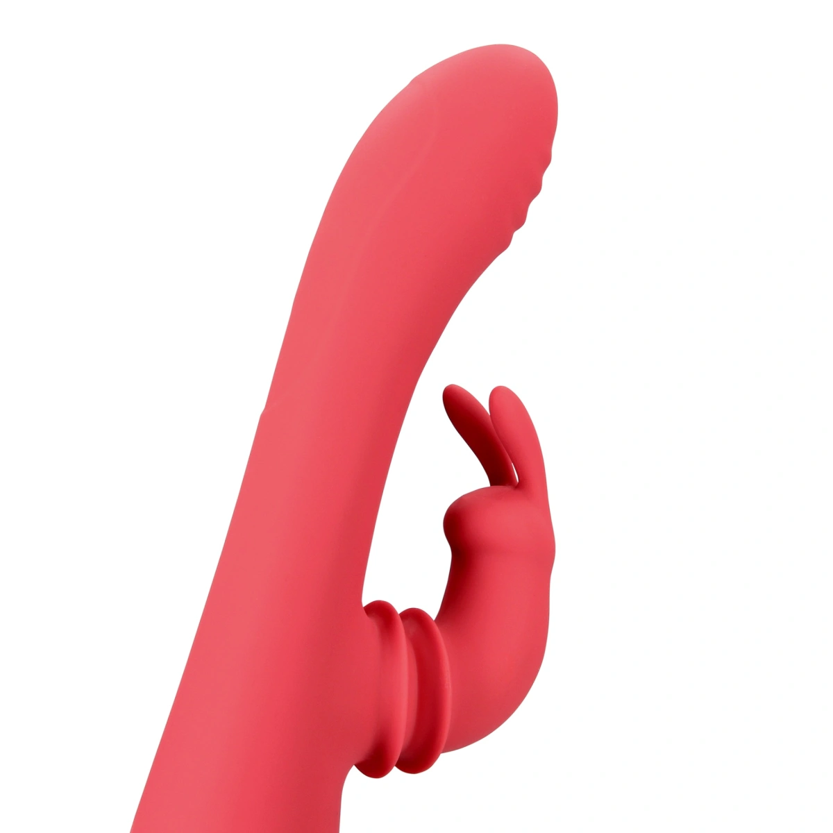 Vibrator Iepuras Swinging Rabbit, 20 Moduri Vibratii, Silicon, USB, Rosu, 22.5 cm, Nr. 5, Erotic24.ro