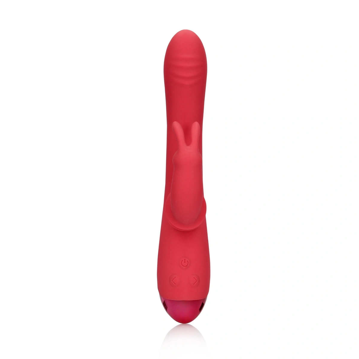 Vibrator Iepuras Swinging Rabbit, 20 Moduri Vibratii, Silicon, USB, Rosu, 22.5 cm, Nr. 3, Erotic24.ro