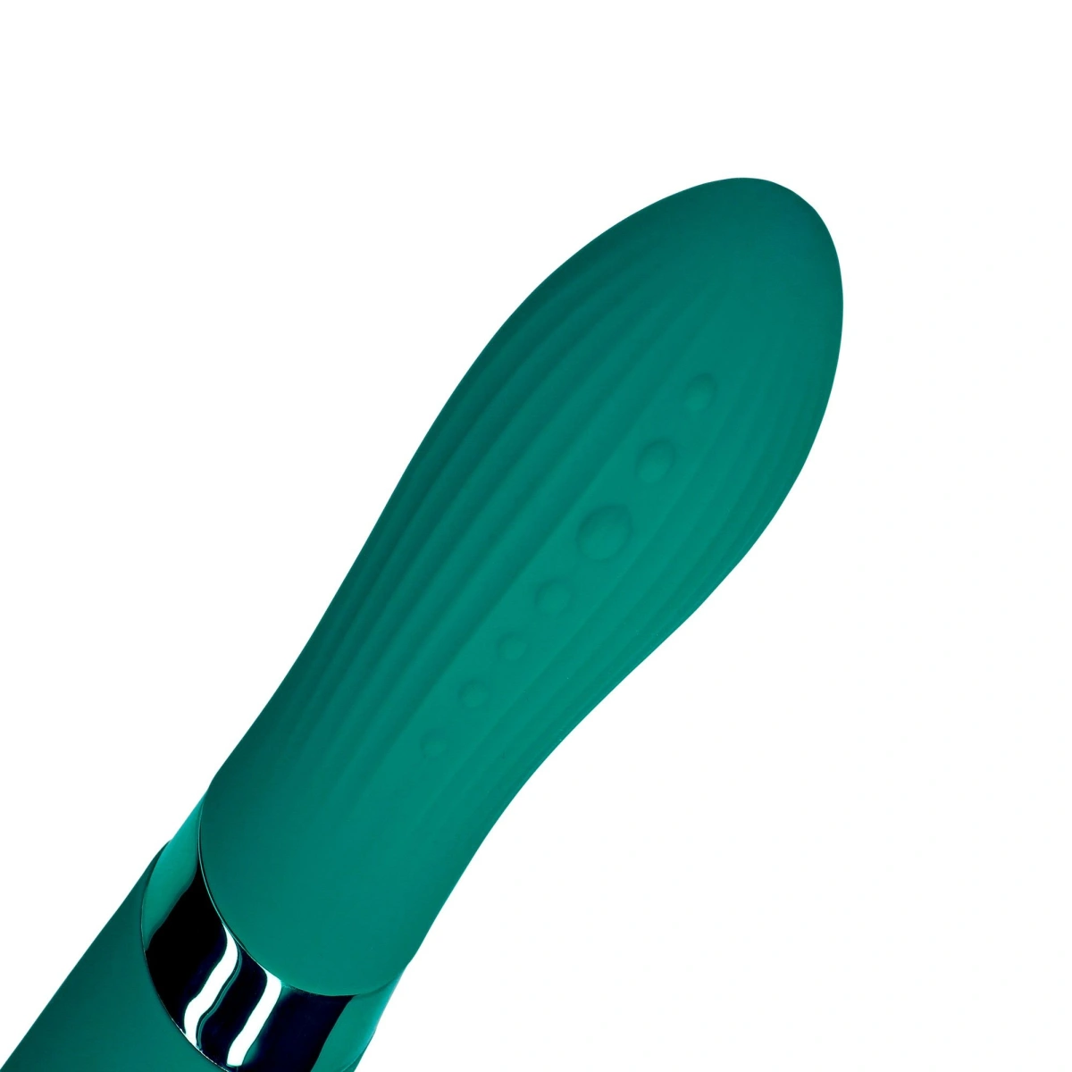 Vibrator Masaj Double-Sided Wand, 10+10 Moduri Vibratii, Silicon, USB, Verde, 23.5 cm, Nr. 3, Erotic24.ro