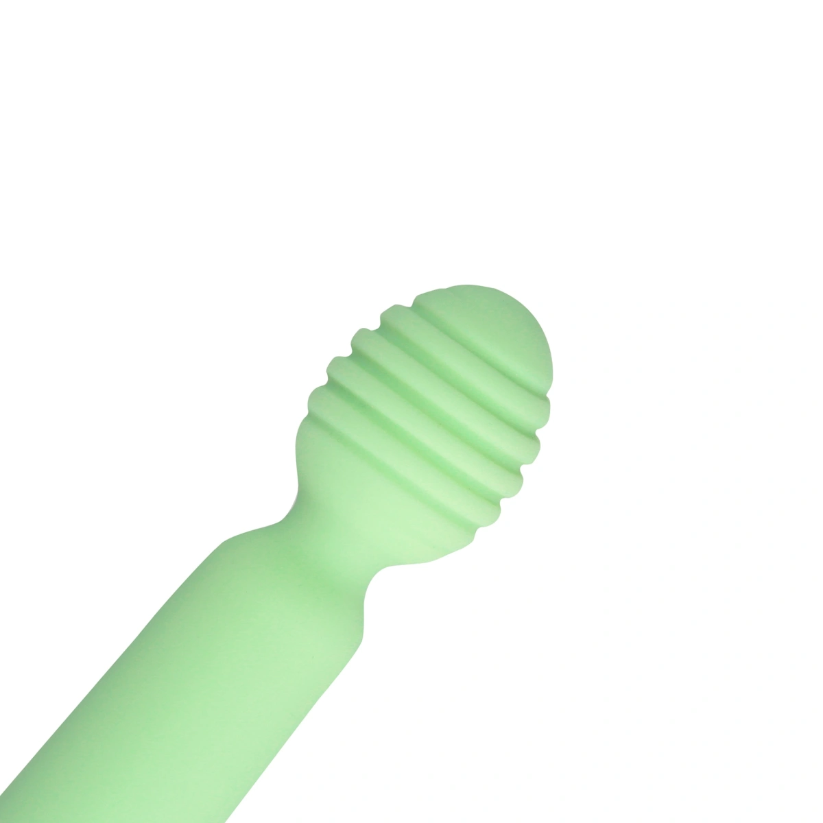 Vibrator Masaj Ribbed Mini Vibrator, 10 Moduri Vibratii, Silicon, USB, Verde, 12.2 cm, #3, Erotic24.ro