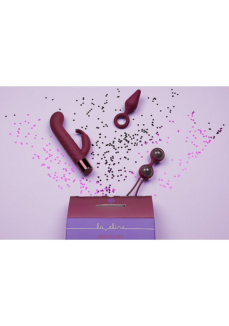 Set 3 Jucarii Sexuale pentru EA, Silicon, Dark Cherry, #12, Erotic24.ro